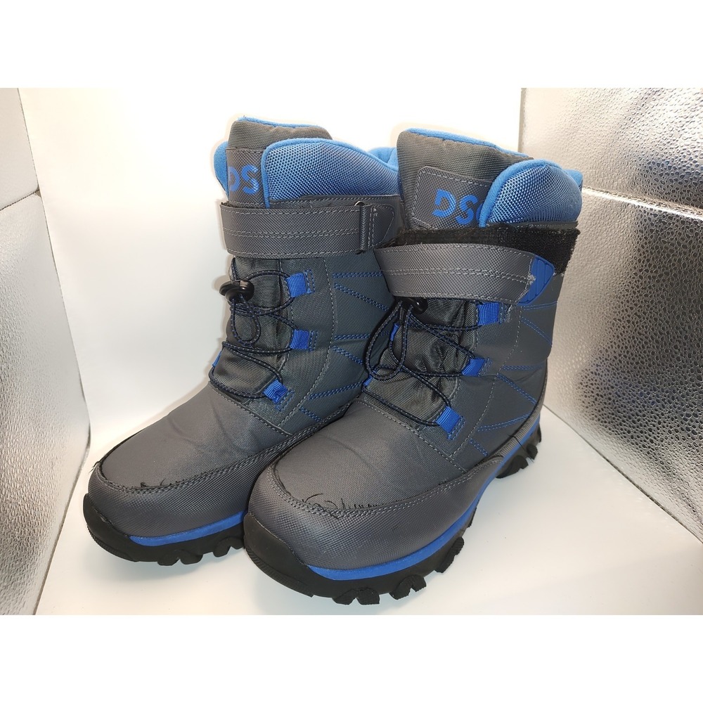 DSG Dick's Sporting Goods Boys Snow Winter Boots – Size 7 – Gray/Blue "Menace"